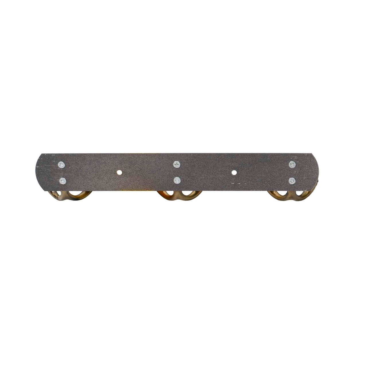Cuier metalic auriu cu 3 agatatori, lungime 24.5 cm, design modern