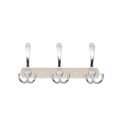 Cuier metalic cu 3 agatatori, inox, lungime 24.5 cm