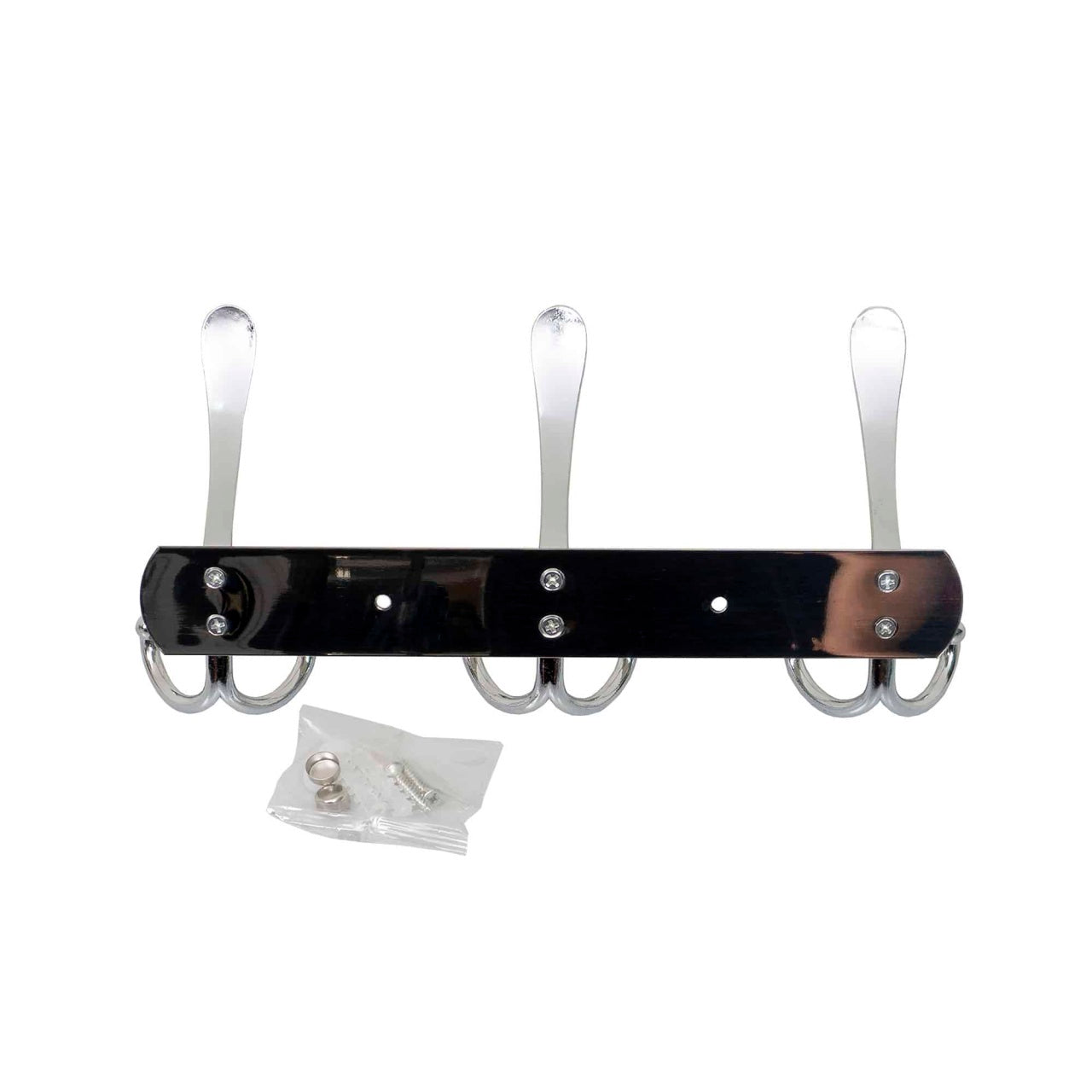 Cuier metalic cu 3 agatatori, inox, lungime 24.5 cm