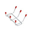 Cuier metalic cu 3 agatatori, lungime 17 cm, design modern