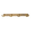 Cuier metalic cu 4 agatatori, 34.5 cm, auriu, design modern