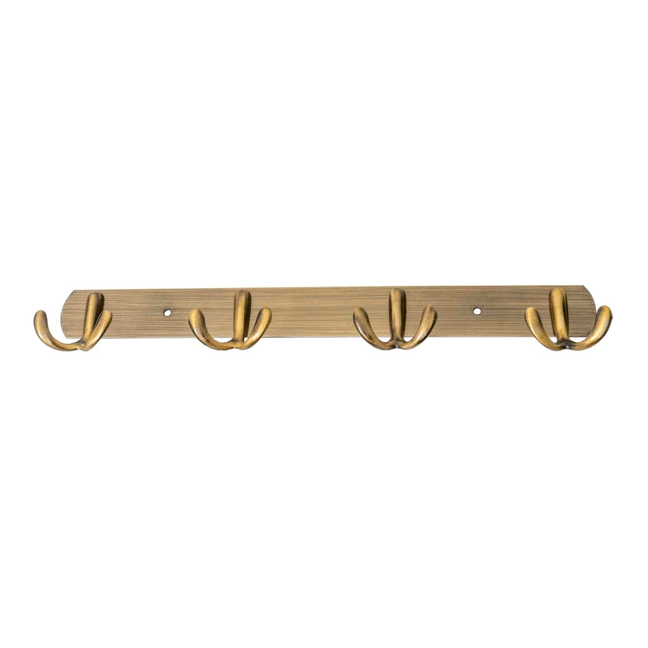 Cuier metalic cu 4 agatatori, 34.5 cm, auriu, design modern