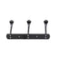 Cuier metalic negru cu 3 agatatori, lungime 24.5 cm