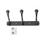 Cuier metalic negru cu 3 agatatori, lungime 24.5 cm
