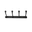 Cuier metalic negru cu 4 agatatori, lungime 34.5 cm, design modern