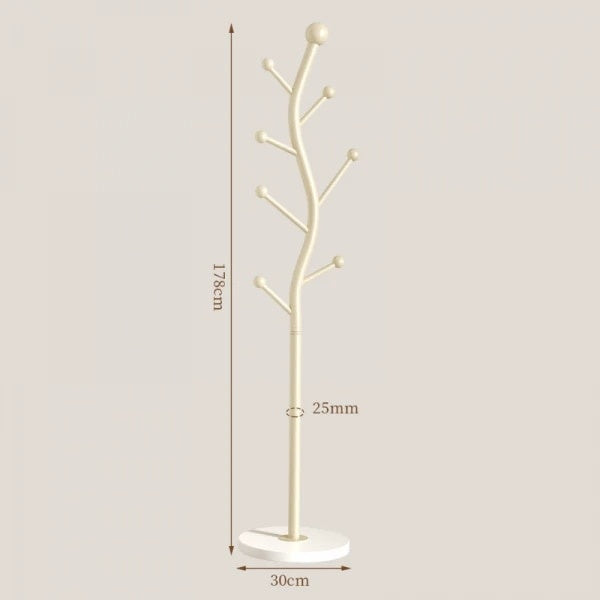 Cuier pentru haine, cu 7 carlige, in forma de S, din otel carbon, dimensiuni 178 x 30 cm, greutate maxima suportata 35 kg, crem