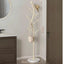 Cuier pentru haine, cu 7 carlige, in forma de S, din otel carbon, dimensiuni 178 x 30 cm, greutate maxima suportata 35 kg, crem