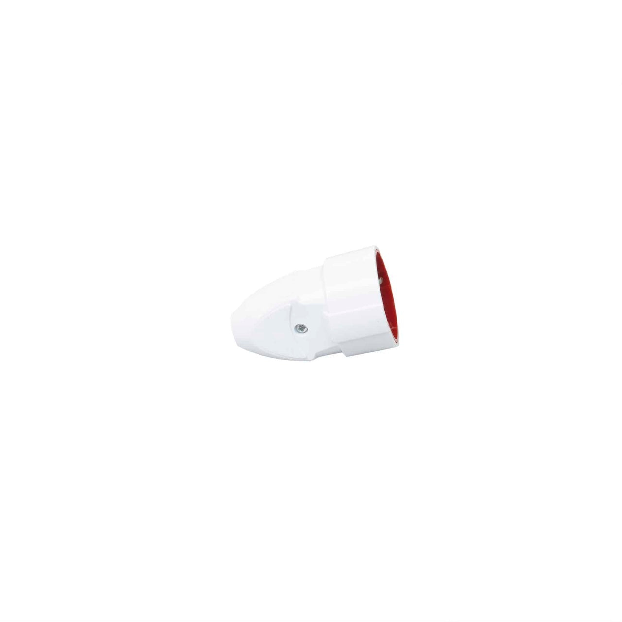 Cupla din plastic cu un lacas, 16A, 250V, alb, 5x7.5 cm