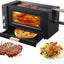 Cuptor 3 in 1, pentru grill, copt, pizza, capacitate 25L, putere 3000W, temperatura reglabila 0–230 ℃, temporizator, multiple functii, negru