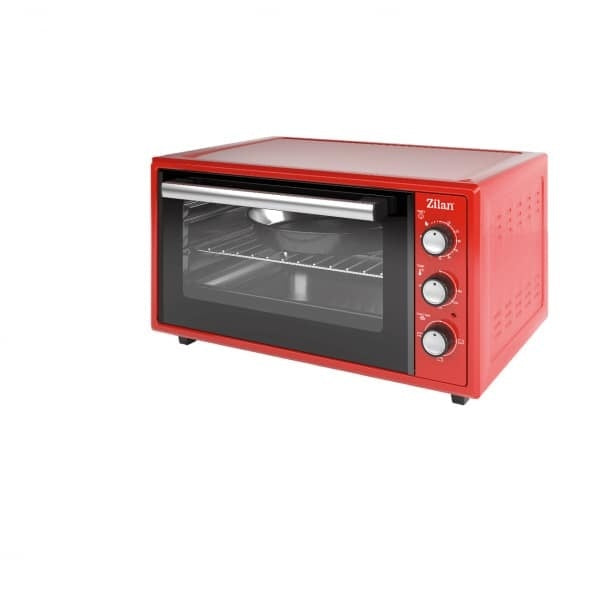 Cuptor electric 2000W, capacitate 45L, 3 trepte de putere, rosu
