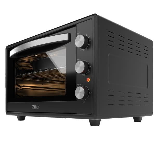 Cuptor electric 2000W, capacitate 65L, 3 trepte putere, timer si termostat, negru