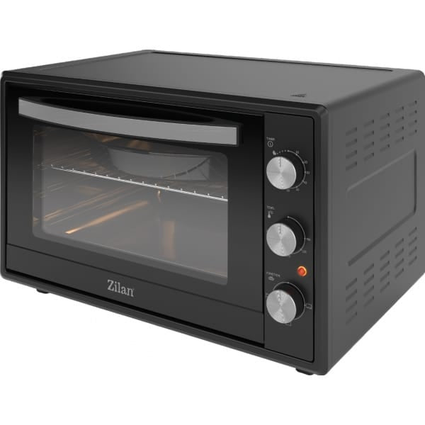 Cuptor electric 2000W, capacitate 65L, 3 trepte putere, timer si termostat, negru