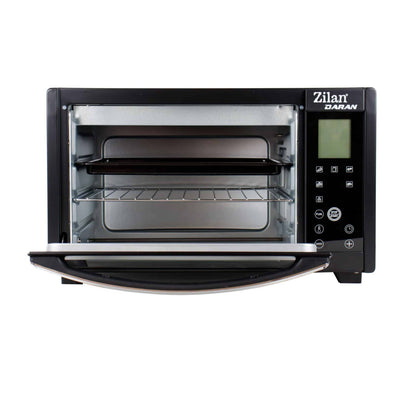 Cuptor electric 28 litri, 1600W, timer cu alarma, gratar si tava dreptunghiulara