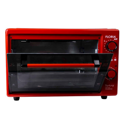 Cuptor electric 40 litri, 1500W, gratar si tava, culoare rosu