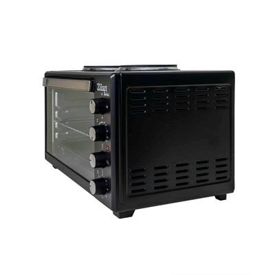 Cuptor electric cu plita 45 l, 1600 W, timer si 2 arzatoare, negru