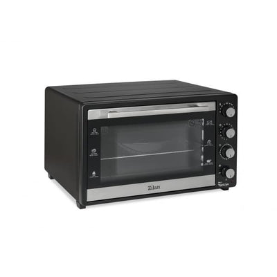 Cuptor electric cu ventilator, 2500W, capacitate 80L, termostat reglabil, timer, geam dublu