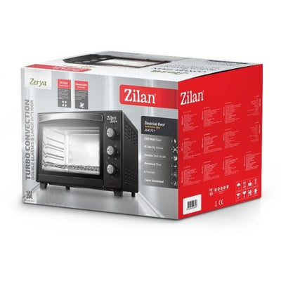 Cuptor electric cu ventilator 45L, 2000W, geam dublu, temporizator 90 min, 6 programe gatit
