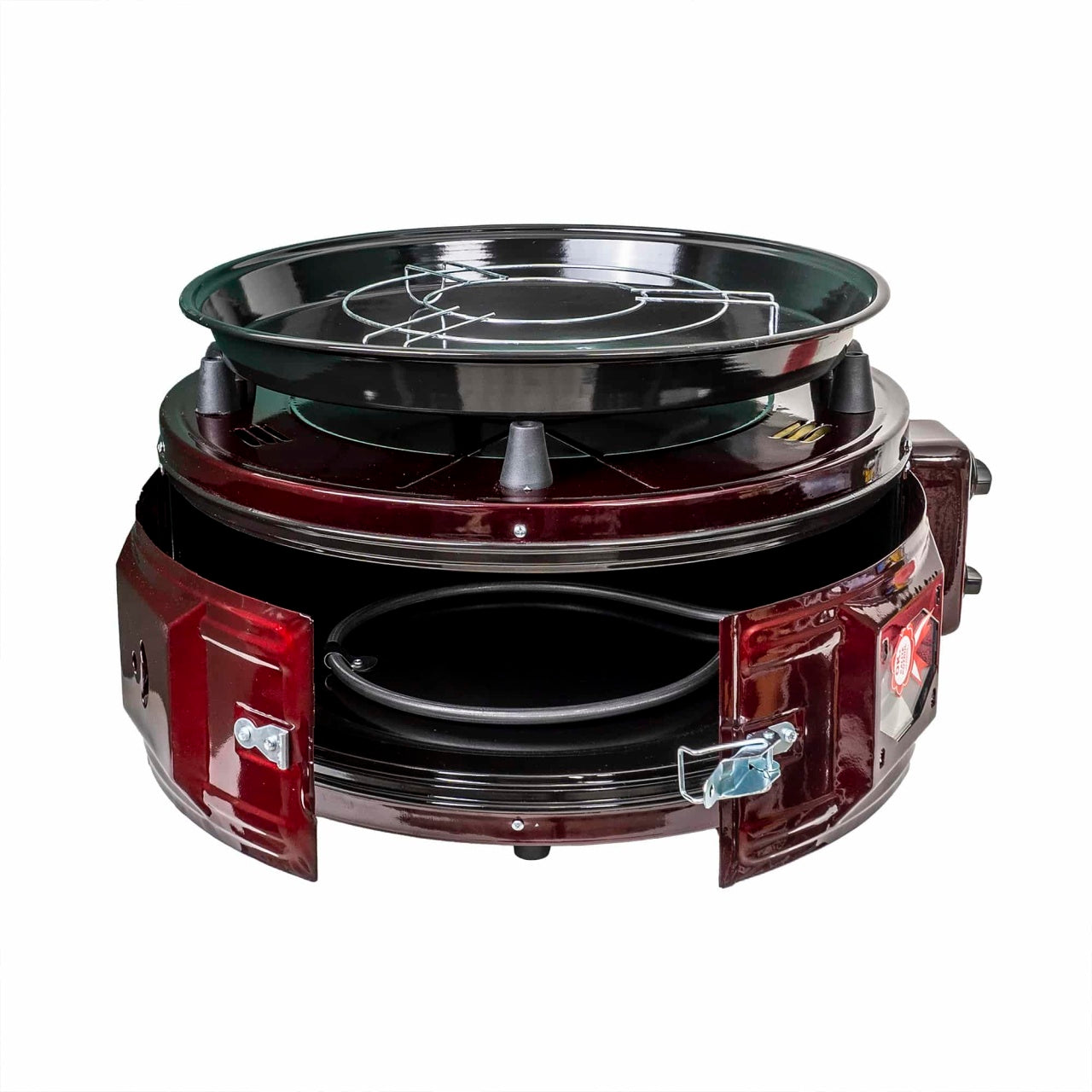 Cuptor electric rotund XL, 40L, 1400W, culoare rosu bordeaux