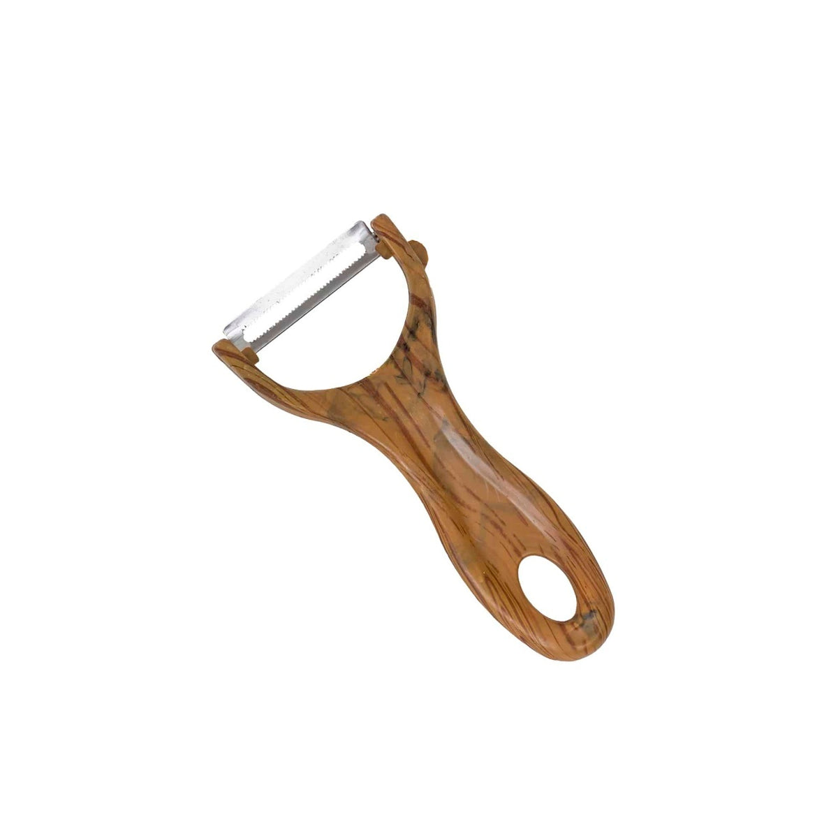 Curatator manual pentru legume si fructe, plastic maro, lama 5 cm