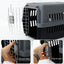 Cusca de transport pentru animale, PP rezistent, usa din otel inoxidabil, 48×32×29.5 cm, Roz