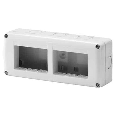 Cutie aparenta 6 module, protectie IP40, dimensiuni 82x198x55 mm