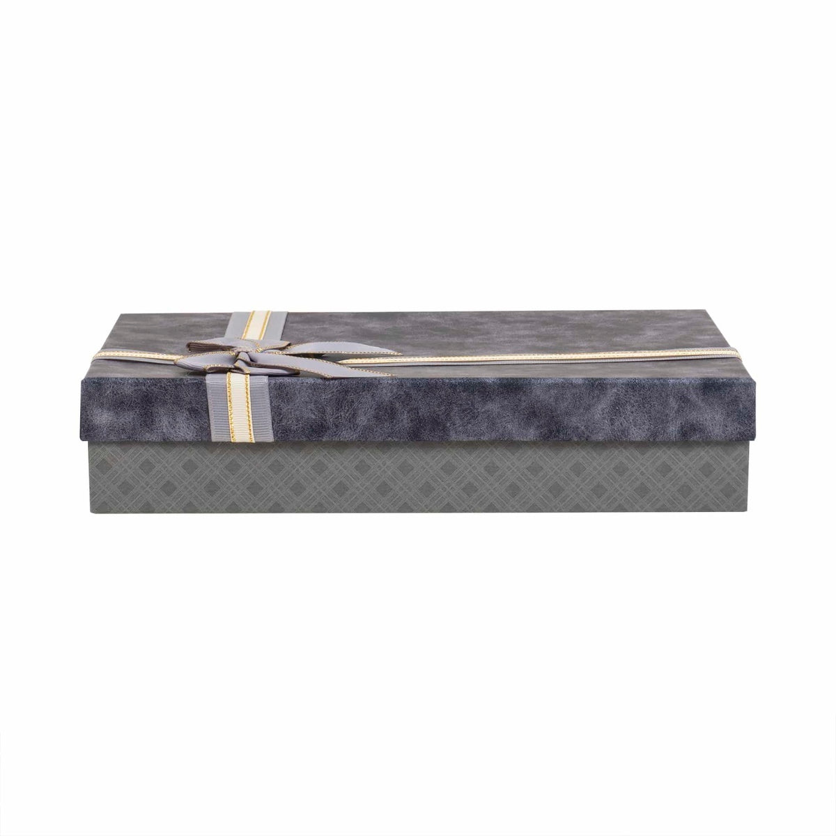 Cutie cadou dreptunghiulara gri, dimensiuni 29x21x6 cm