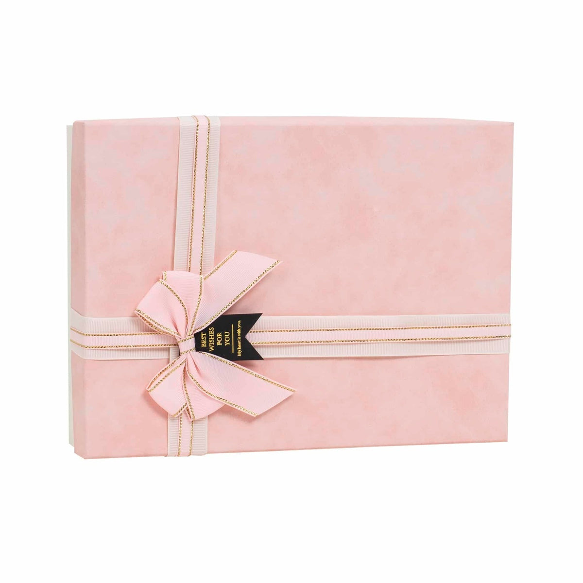 Cutie cadou dreptunghiulara roz, dimensiuni 29x21x6 cm