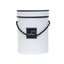 Cutie cilindrica cu model, alba, 18x13.5 cm pentru decor si cadouri