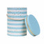 Cutie cilindrica decorativa bleu, 18 cm inaltime, diametru 13.5 cm