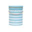 Cutie cilindrica decorativa bleu, 18 cm inaltime, diametru 13.5 cm