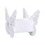 Cutie de dar pentru evenimente, forma fluture, lemn alb 27.5x42 cm