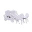 Cutie de dar pentru evenimente, forma trasura, lemn alb 68x17x25 cm