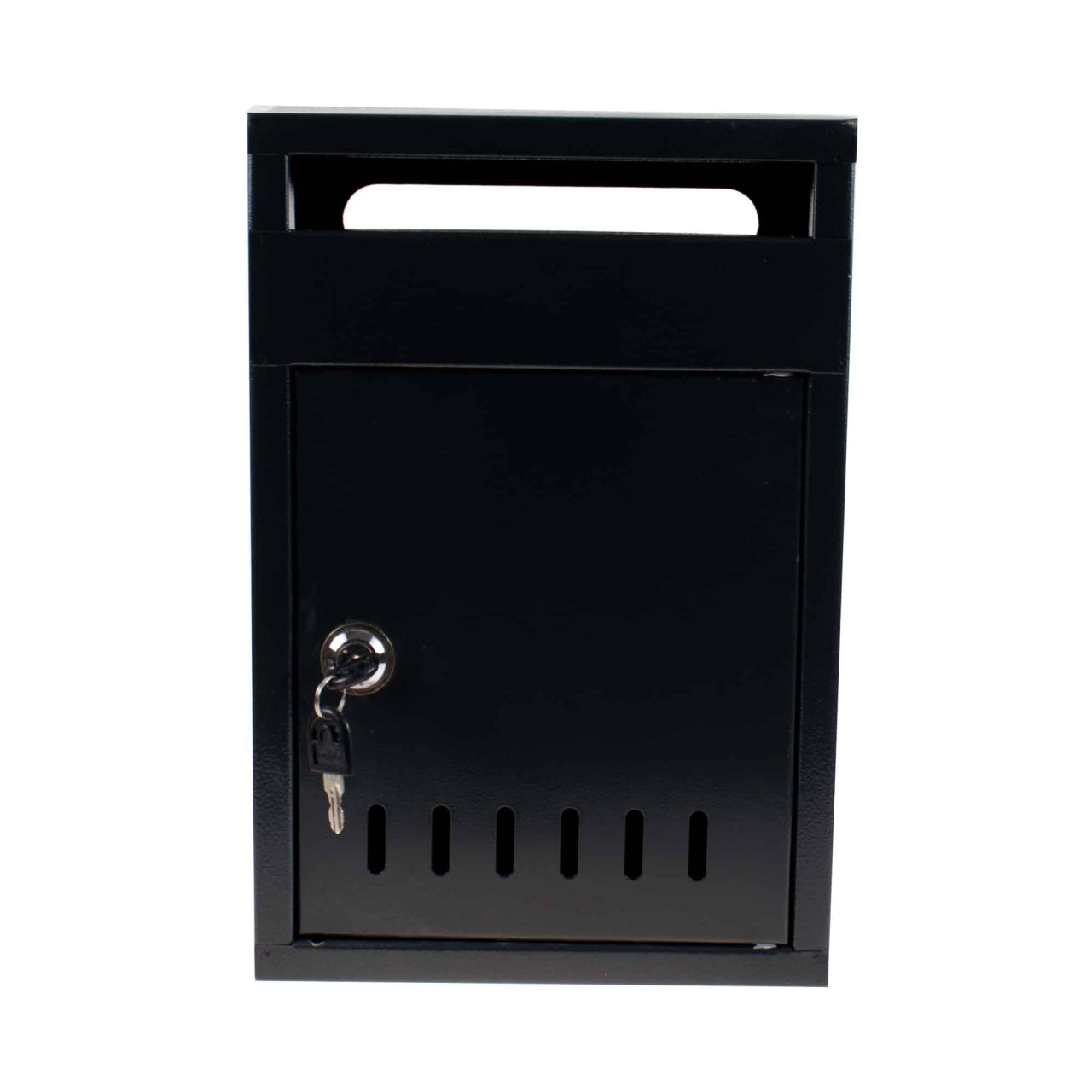 Cutie postala metalica 33.5x23 cm, montaj pe perete, culoare gri inchis/natur
