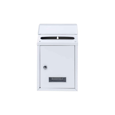 Cutie postala metalica alba, 21.7x7x30 cm, montare pe perete