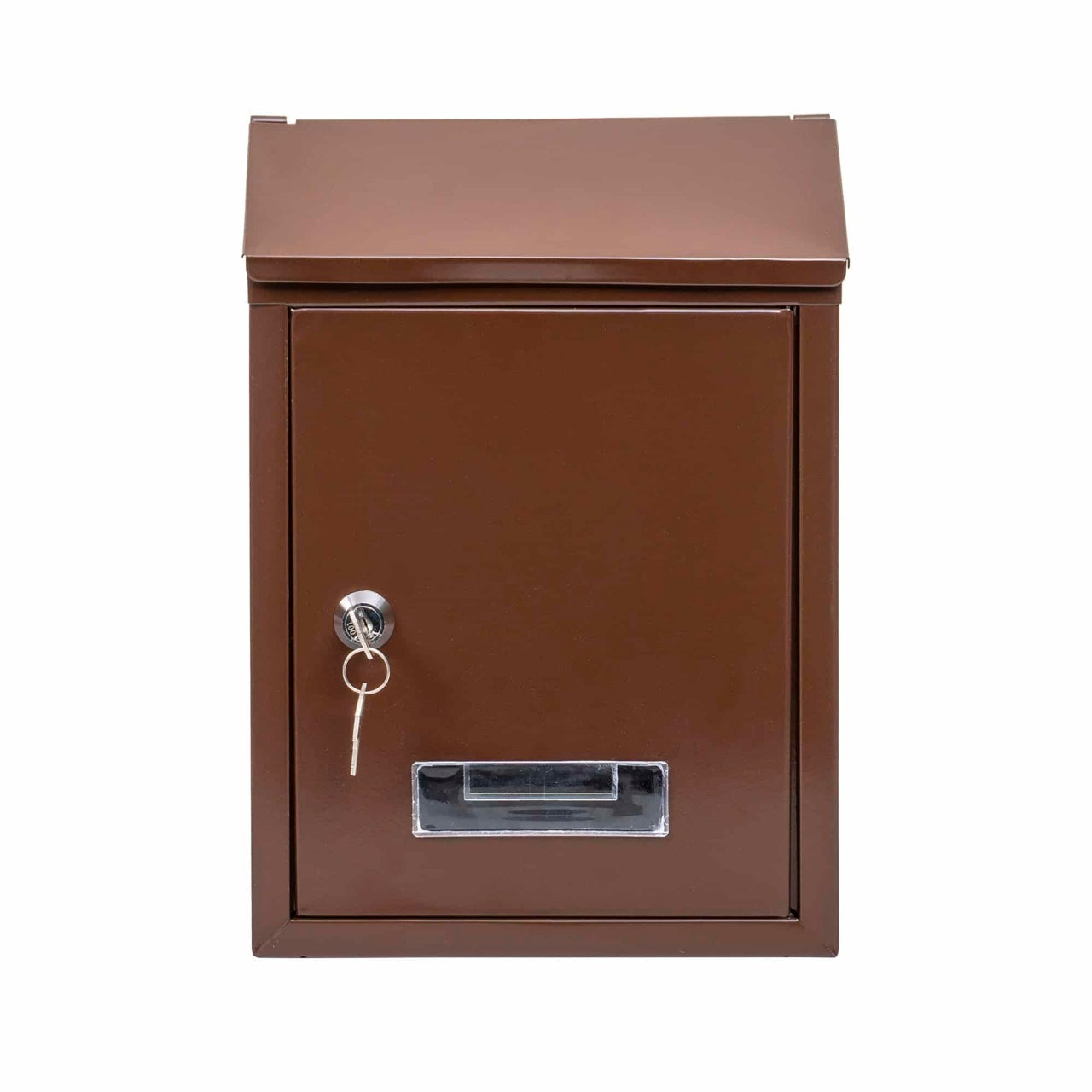 Cutie postala metalica cu montare pe perete, 21.7x7x30 cm, maro