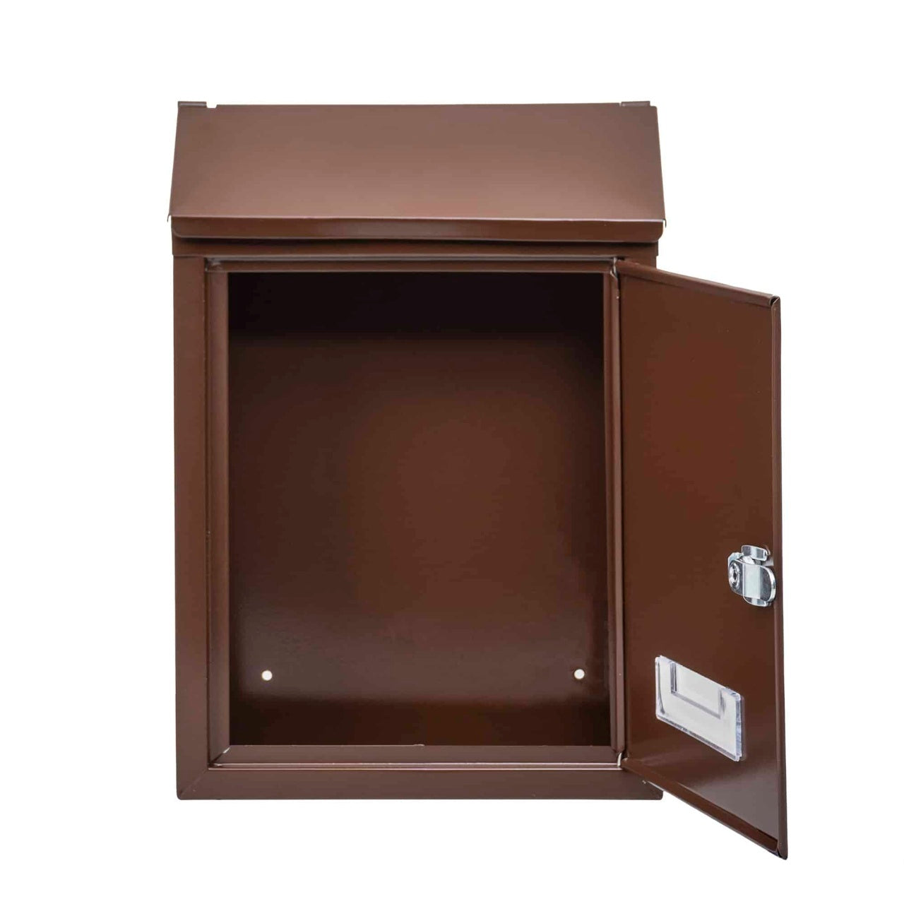 Cutie postala metalica cu montare pe perete, 21.7x7x30 cm, maro