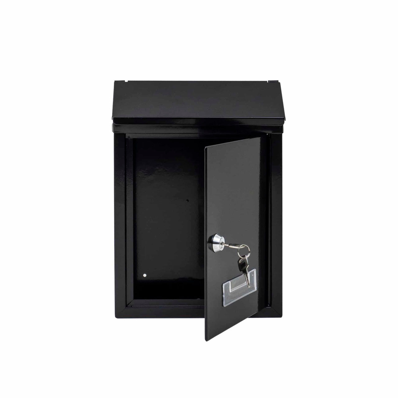 Cutie postala metalica neagra, 21.7x7x30 cm, montare pe perete