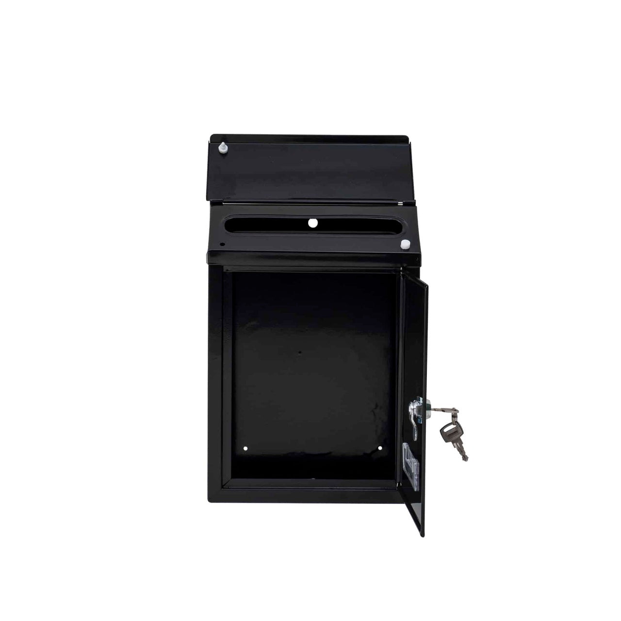 Cutie postala metalica neagra, 21.7x7x30 cm, montare pe perete