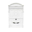 Cutie postala metalica pentru exterior 410x260x90mm, alb, design rustic