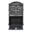 Cutie postala metalica pentru exterior, 410x260x90mm, argintiu, design rustic
