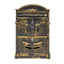 Cutie postala metalica pentru exterior, 410x260x90mm, auriu, design imperial rustic