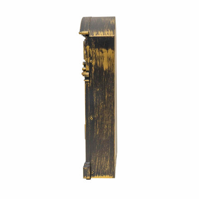 Cutie postala metalica pentru exterior, 410x260x90mm, auriu, design imperial rustic