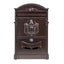 Cutie postala metalica pentru exterior 410x260x90mm maro, design rustic