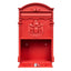 Cutie postala metalica pentru exterior, 410x260x90mm, rosie, design rustic