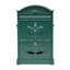 Cutie postala metalica pentru exterior, 410x260x90mm, verde, design rustic