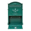 Cutie postala metalica pentru exterior, 410x260x90mm, verde, design rustic