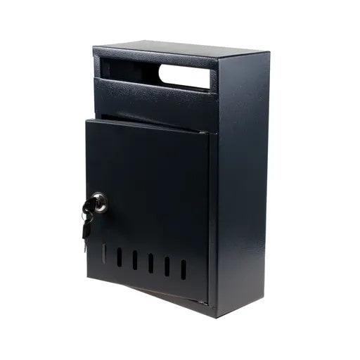 Cutie postala, metalica, pentru exterior, cu cheie, dimensiuni 33x23cm, negru