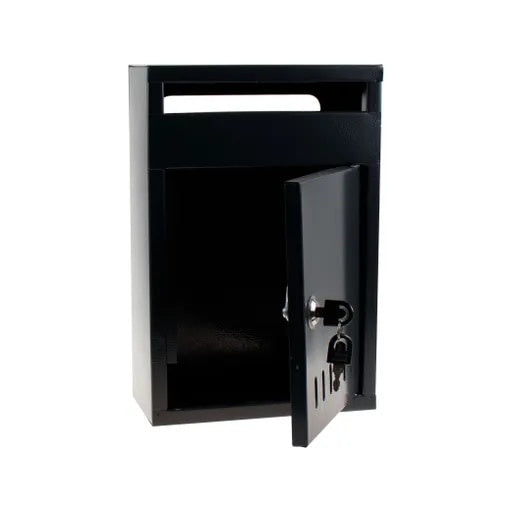 Cutie postala, metalica, pentru exterior, cu cheie, dimensiuni 33x23cm, negru