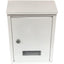 Cutie postala, metalica, pentru exterior, deschidere laterala, cu cheie, dimensiuni 30x21x7cm, alb