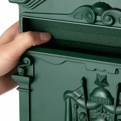 Cutie postala, metalica, pentru exterior, dimensiuni 410x260x90mm, cu deschidere frontala, verde